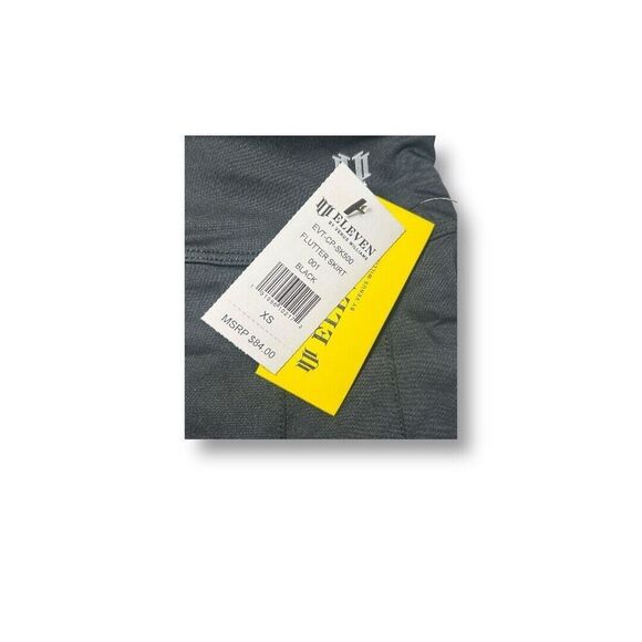 EleVen by Venus Williams XS Black Tennis Skort Pleated Flutter Hem Activewear - Picture 9 of 11